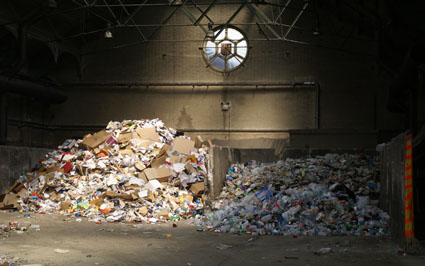 Recycling depot building